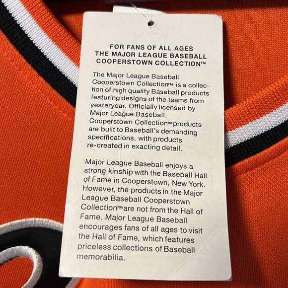 Vintage Cooperstown Collection MLB SF Giants Willie McCovey #44 Orange Jersey! - Picture 10 of 12